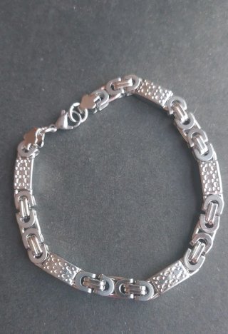 Pulsera de hombre, acero 21cm