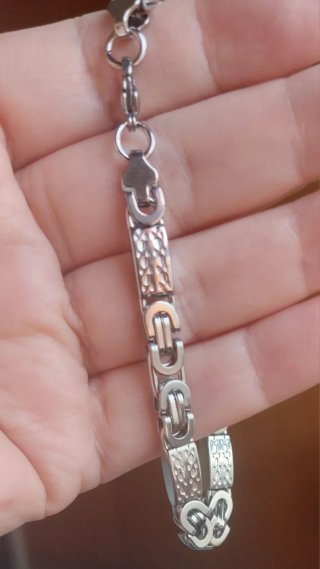 Pulsera de hombre, acero 21cm
