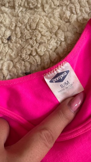 T-shirt sportiva Pompea rosa neon S/M