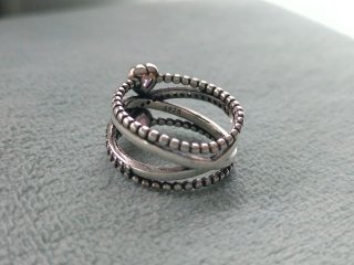Anillo corazones plata de ley