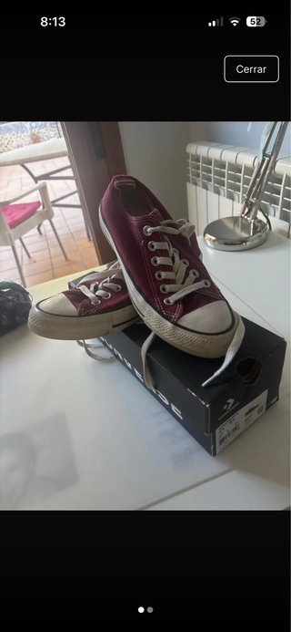 Converse Morado/Blanco Talla 36,5