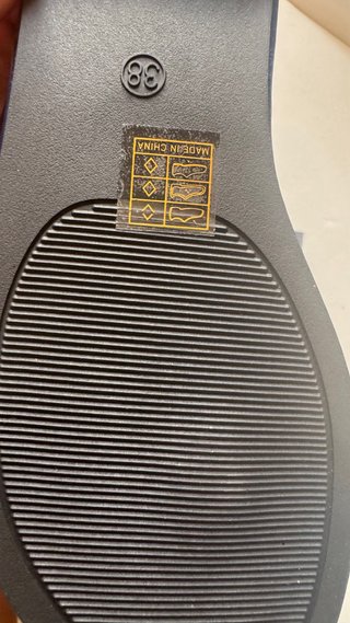 Sandali infradito blu scuro fibbia oro 38
