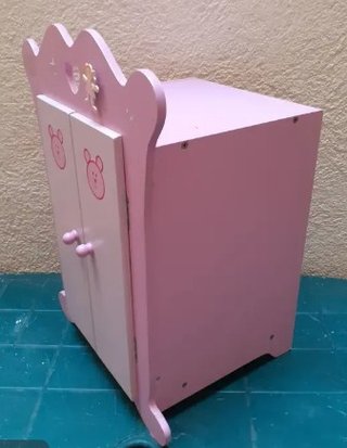 Armario Juguete Madera Rosa Muñecas