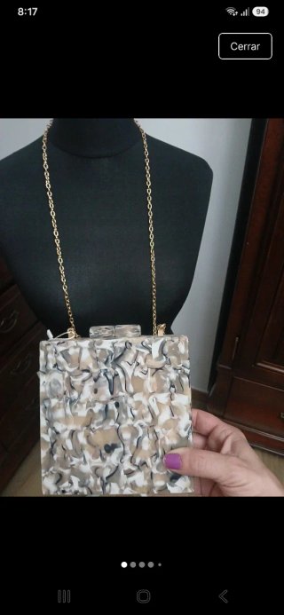 Bolso fiesta mujer cadena dorada