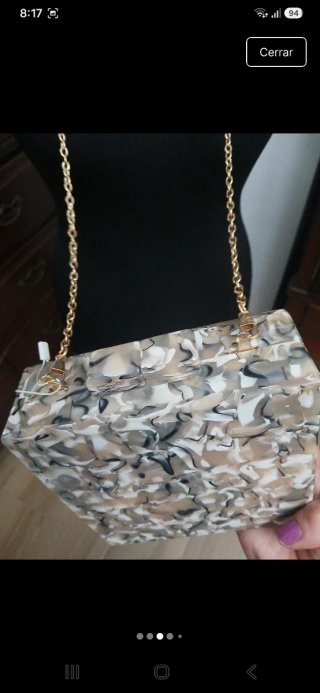 Bolso fiesta mujer cadena dorada