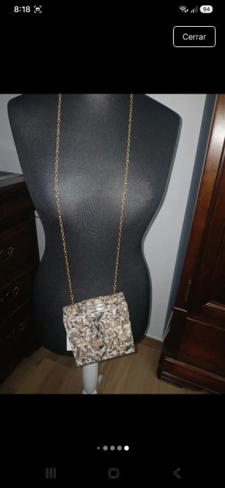 Bolso fiesta mujer cadena dorada