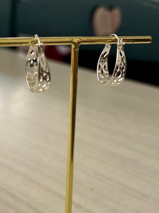 Orecchini Argento 925 Cerchio Traforato