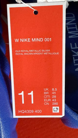 Nike Mind 001 Talla 43 Azul Nuevas Originales
