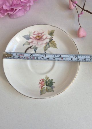 Taza y platillo de porcelana inglesa