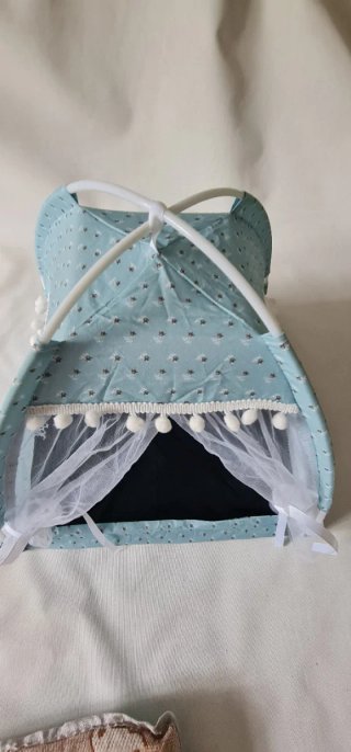 Cama para mascotas con dosel