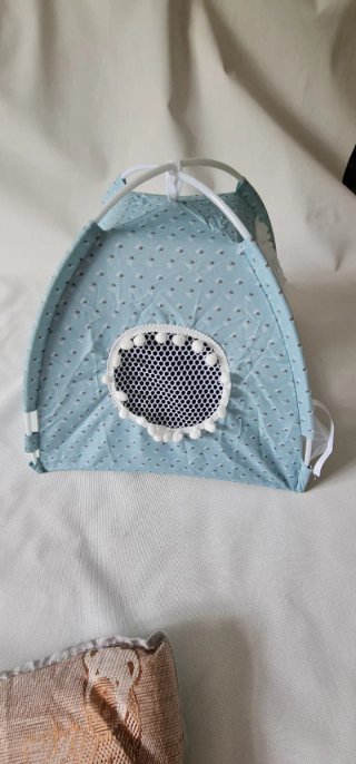 Cama para mascotas con dosel