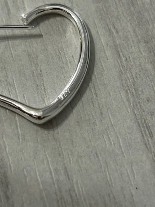 Orecchini Cerchi Cuore Argento 925