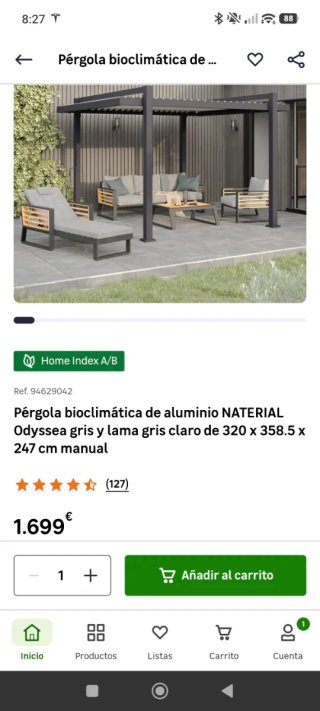 Pérgola bioclimática Naterial 320x360