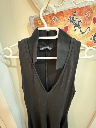Vestido Zara Negro Verano Sin Mangas Talla M
