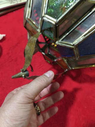 Farolde cristal y metal , lámparas y aplique