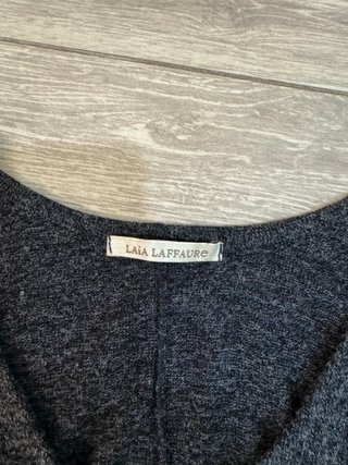 Vestido de punto de lana gris oscuro talla S chica