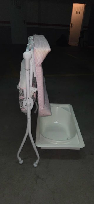 Bañera cambiador bebé rosa