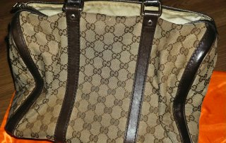 Borsa Boston Gucci Beige/Marrone Donna