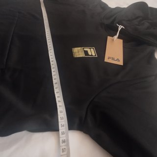 0096 Sudadera con capucha FILA negra talla L