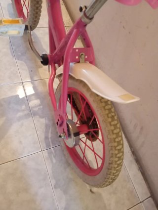 Bicicleta 14 pulgadas de regalo ruedines y cesto