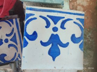 Baldosas de cerámica con diseño azul