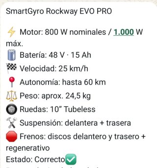 Patinete Eléctrico SmartGyro Rockway Pro