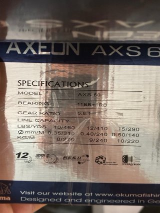 Carrete pesca Okuma AXEON XS 60