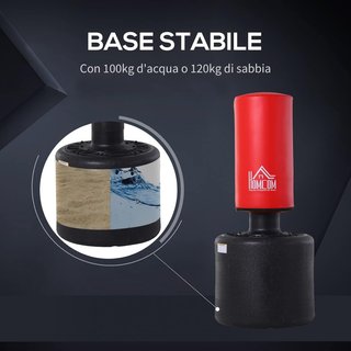 Saco De Boxeo De Suelo Pesado Con Altura Ajustable (145-172Cm), Saco De Boxeo Con Base Para Llenar Con Agua (100Kg) Arena (120Kg)