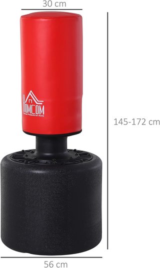 Saco De Boxeo De Suelo Pesado Con Altura Ajustable (145-172Cm), Saco De Boxeo Con Base Para Llenar Con Agua (100Kg) Arena (120Kg)