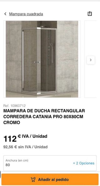 Mamparade ducha 80x80