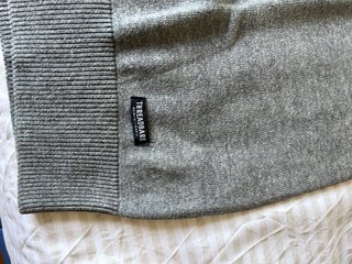 Jersey gris Threadbare franja Fair Isle Talla M