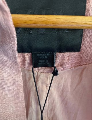 Chaqueta sobre camisa de Zara 100% lino XS