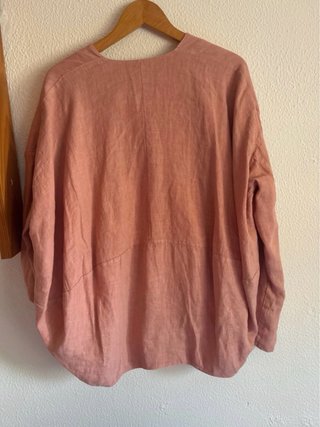 Chaqueta sobre camisa de Zara 100% lino XS