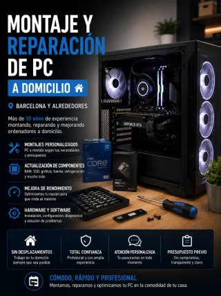 REPARACION Y MONTAJE DE ORDENADORES A DOMICILIO