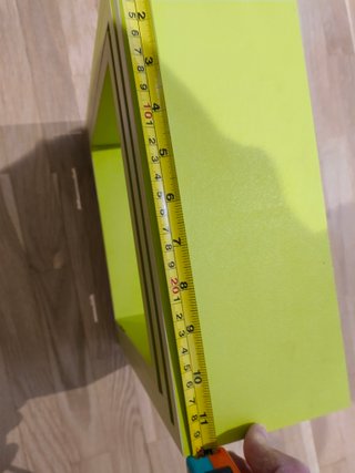 3 Estanterías Cubo Madera Verde