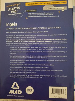 Lote libros oposiciones secundaria inglés +bolso