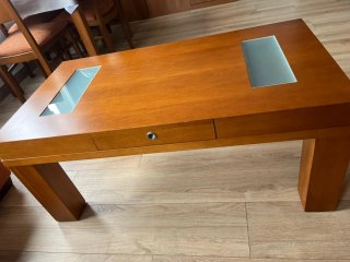 Mesa de centro madera y cristal
