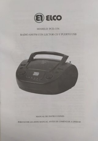 RADIO CD/MP3 USB AUX ELCO NUEVO