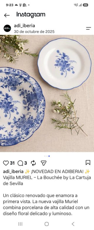 6 Platos de Postre Vajilla Muriel