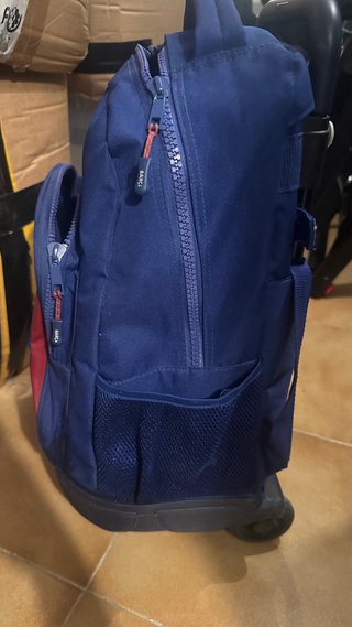 Mochila con ruedas azul