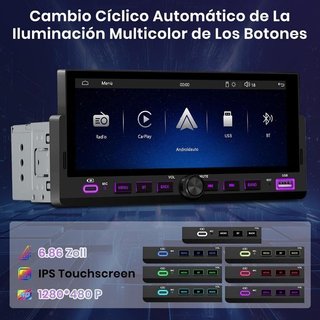 Radio coche 1DIN CarPlay AA NUEVO