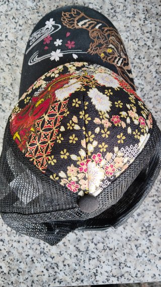 Gorra Ripple Bordada Dragón y Tigre Japonesa