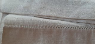 2 Asciugamani Lino grezzo Ricamati Vintage