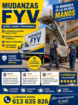 Plataforma elevadora de mudanzas