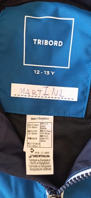 Chubasquero impermeable niño azul