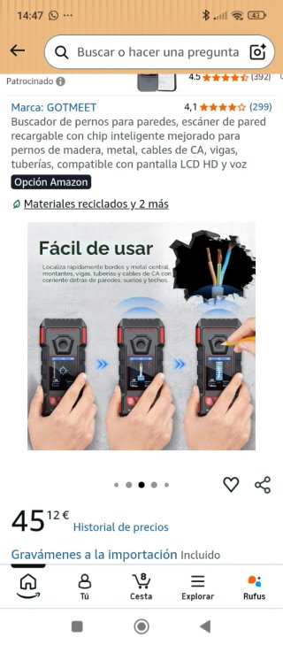 Scanner da Parete GOTMEET Ricaricabile