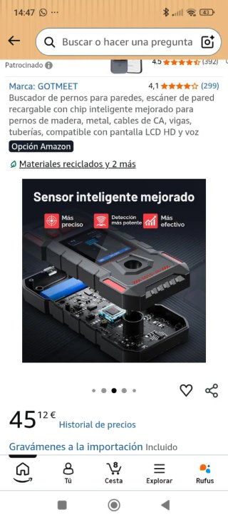 Scanner da Parete GOTMEET Ricaricabile