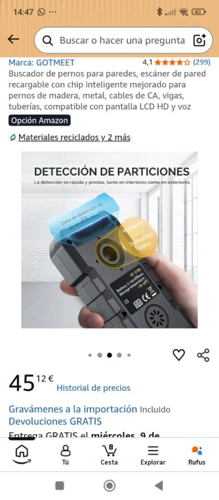 Scanner da Parete GOTMEET Ricaricabile