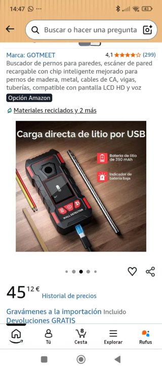 Scanner da Parete GOTMEET Ricaricabile