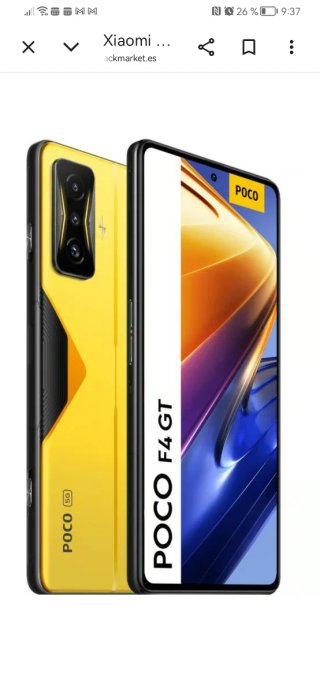 Poco F4 GT Amarillo y Negro